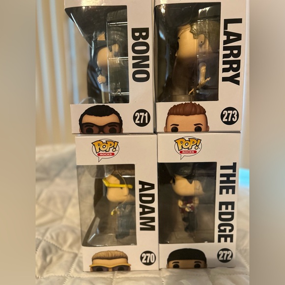 Funko Pop! Rocks:U2 ZooTV Collectors Set-Adam,Edge,Larry, and Bono - Picture 10 of 10